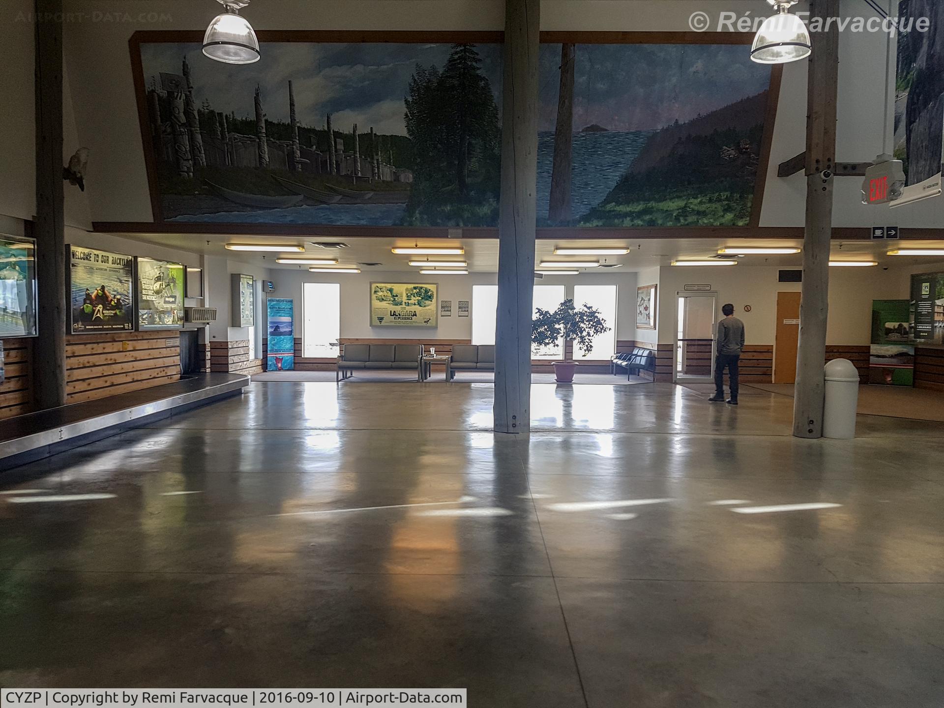 Sandspit Airport, Sandspit, British Columbia Canada (CYZP) - Arrivals area.