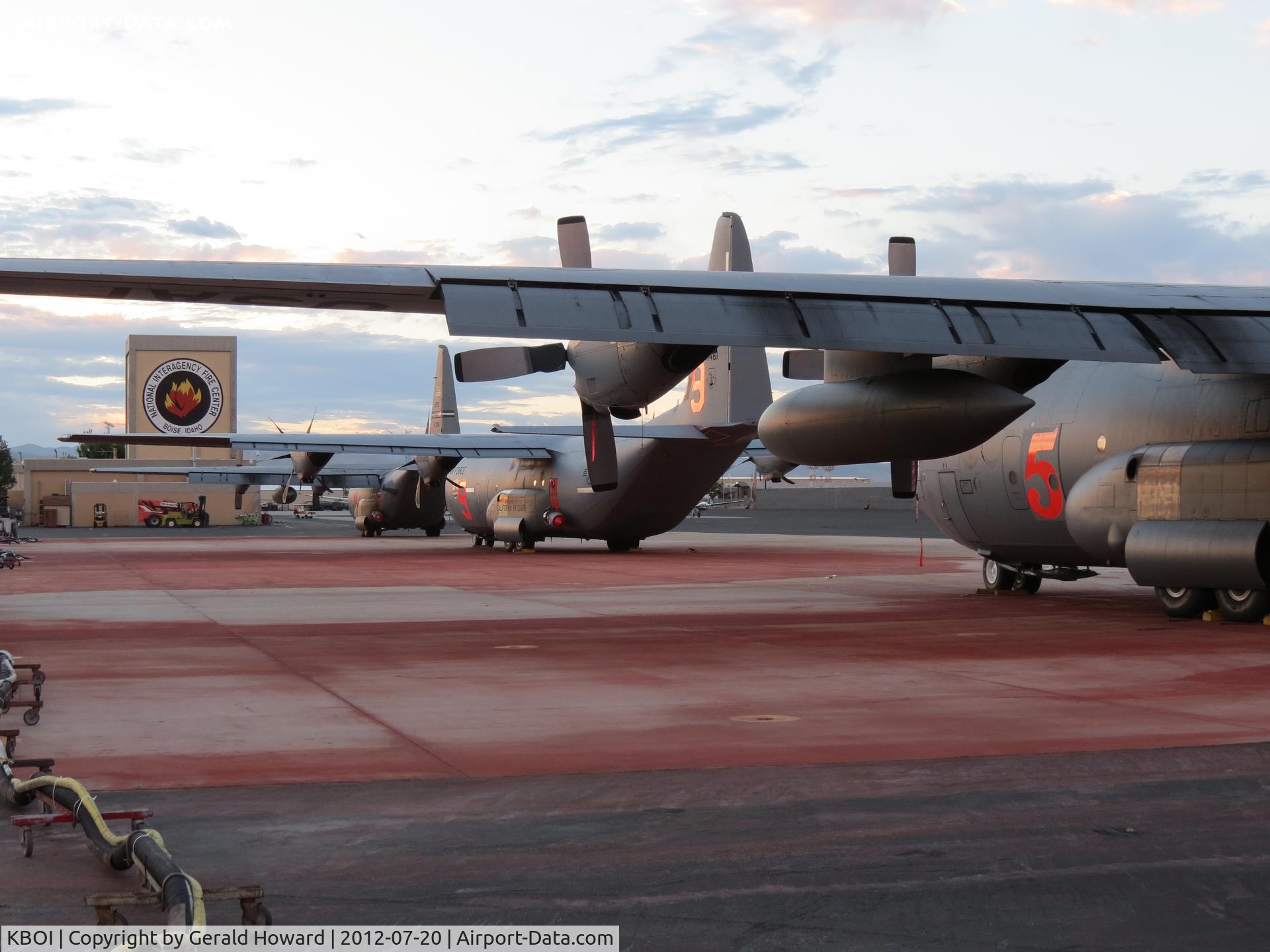 Boise Air Terminal/gowen Fld Airport (BOI) - C-130s on NIFC ramp.