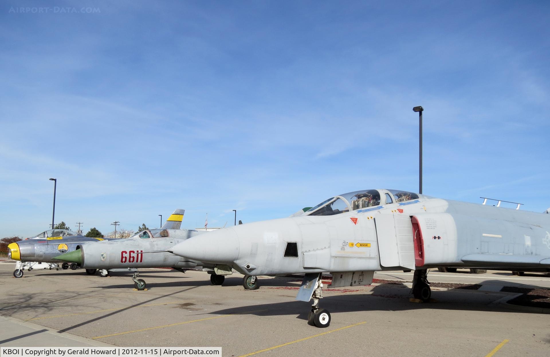 Boise Air Terminal/gowen Fld Airport (BOI) - Military Museum located on the southwest corner of BOI. Aircraft shown flew with the 190th Fighter Sq., Idaho ANG out of BOI, except for the Mig-21.