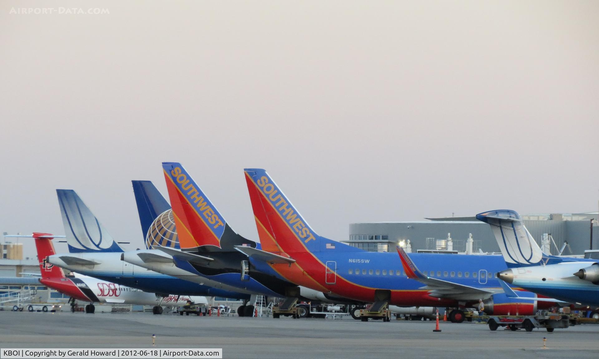 Boise Air Terminal/gowen Fld Airport (BOI) - Early morning on the south ramp of Concourse B.