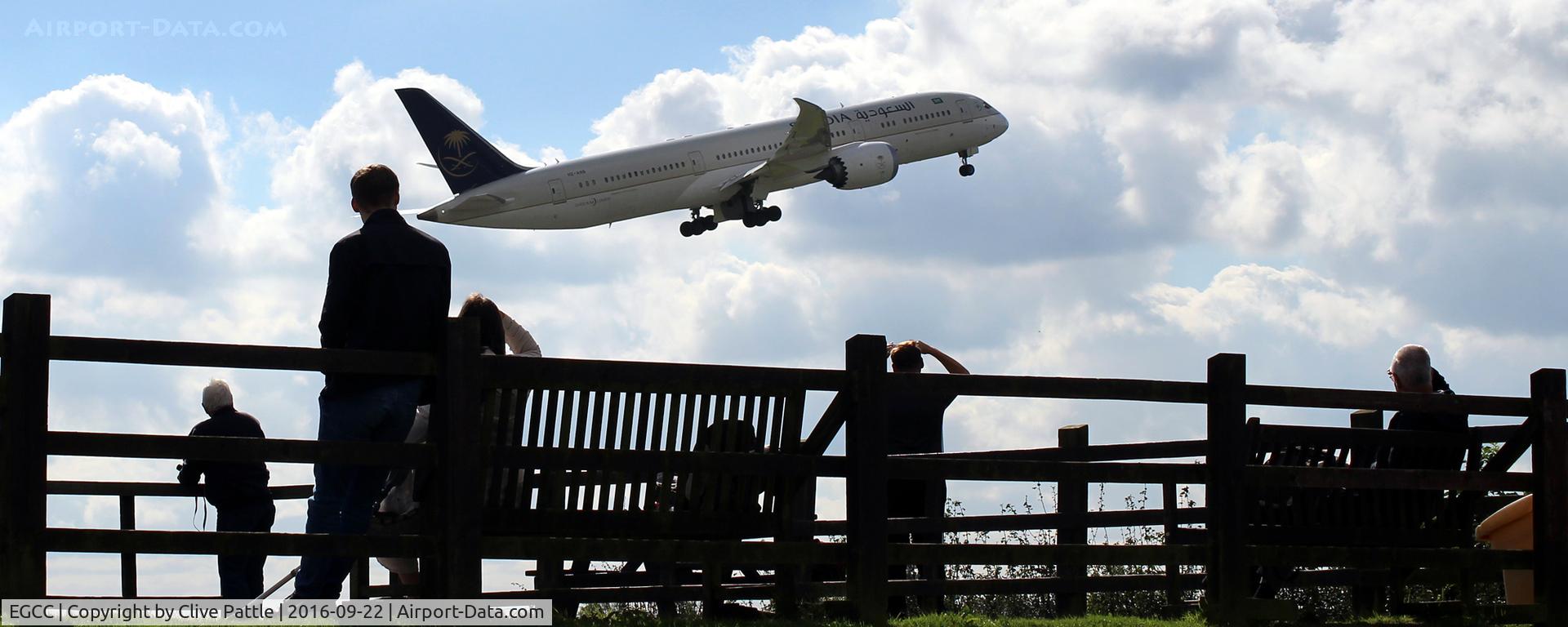 Manchester Airport, Manchester, England United Kingdom (EGCC) - The view from the hill at the Manchester Airport viewing area
