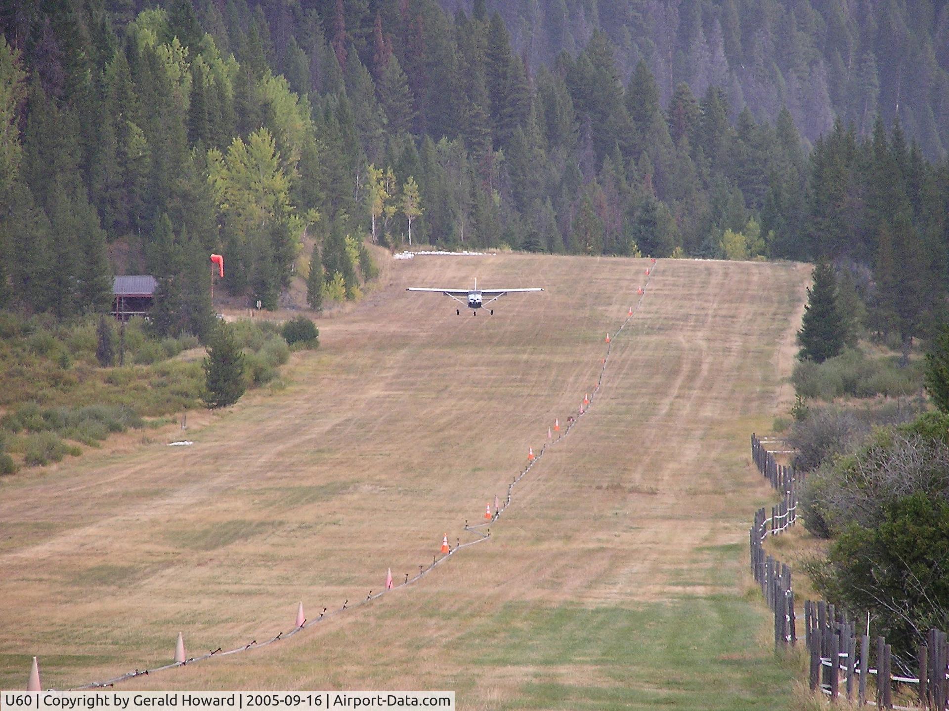 Big Creek Airport (U60) - Looking north from south end of runway. Good place for breakfast, but lodge burned down in 2008. Currently being rebuilt.