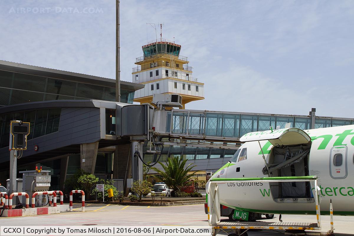 Tenerife North Airport (Los Rodeos), Tenerife Spain (GCXO) - Taken during a short stop on our way from SPC to ACE