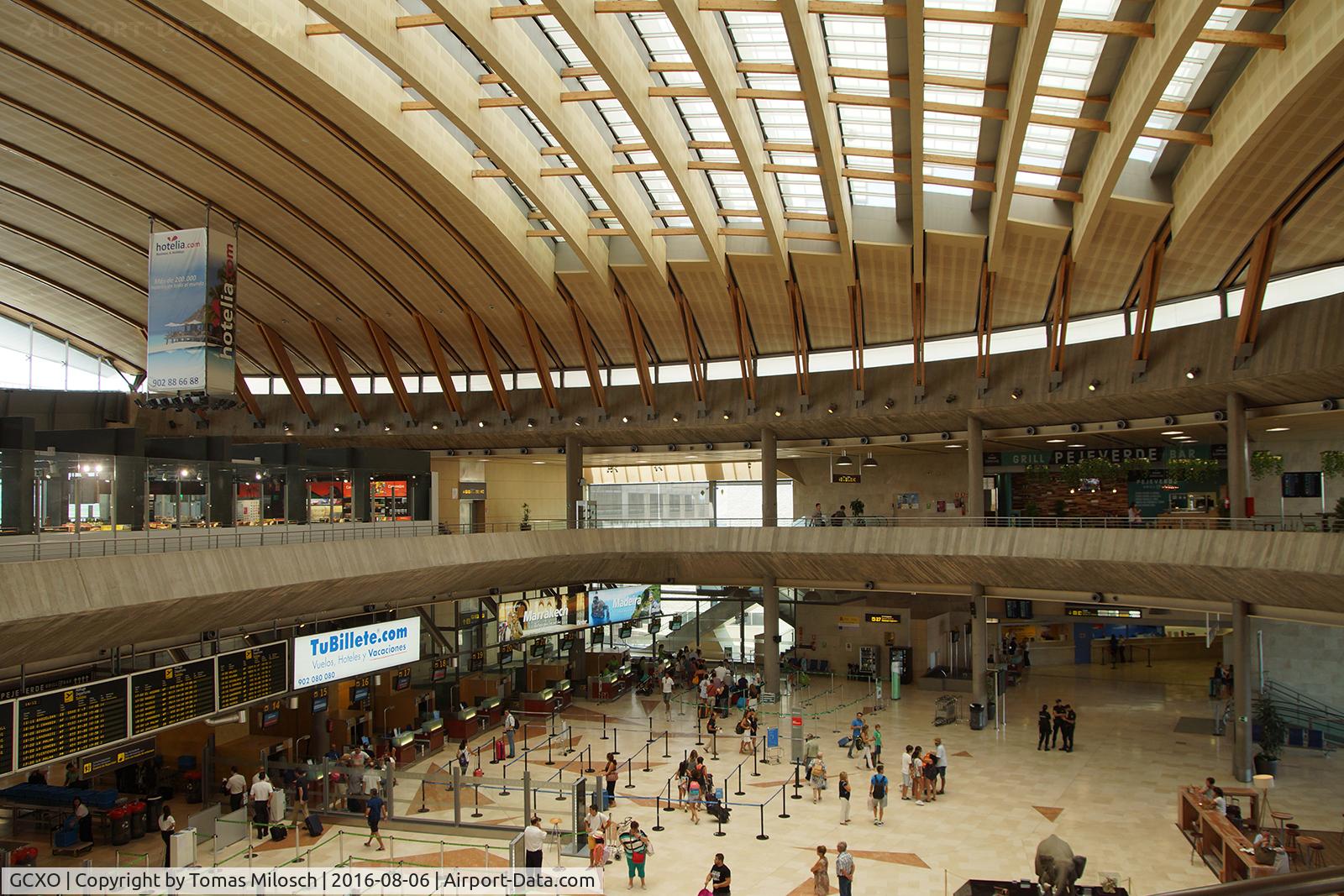 Tenerife North Airport (Los Rodeos), Tenerife Spain (GCXO) - Departure hall at TFN