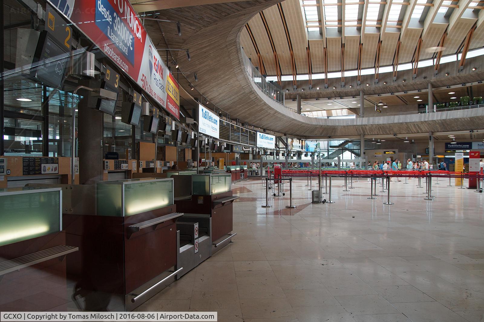 Tenerife North Airport (Los Rodeos), Tenerife Spain (GCXO) - Departure hall at TFN