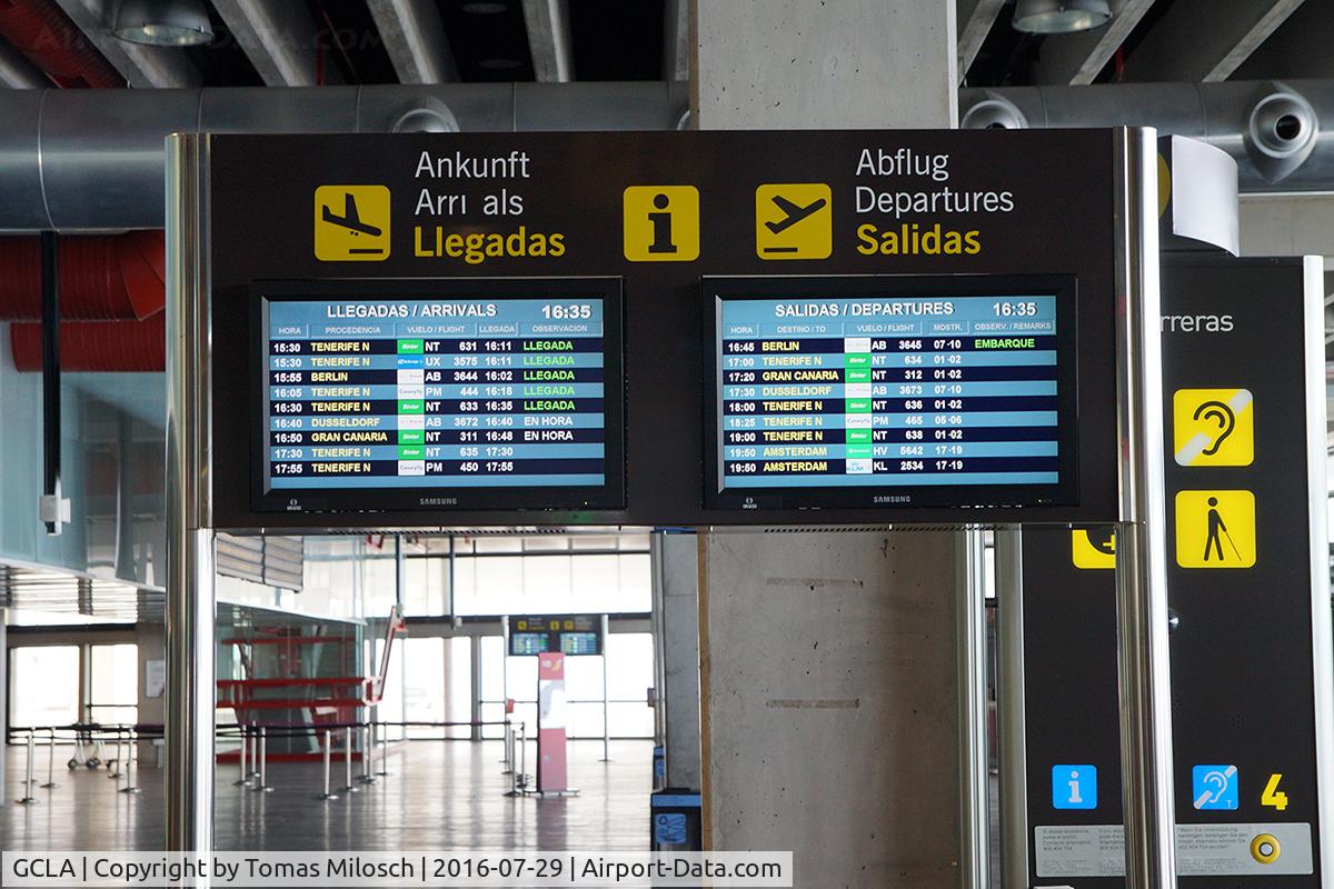 La Palma Airport, La Palma Spain (GCLA) - Binter provides hourly services to TFN