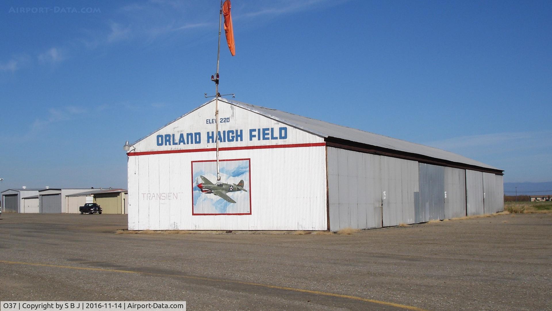 Haigh Field Airport (O37) - Picture of a P-40 to honor Orlands  WW2 roots as a auxiliary training field for the then Chico Army Air Field.