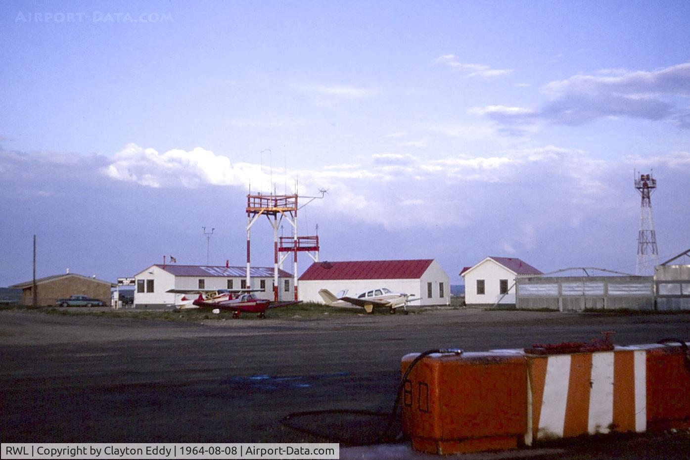 Rawlins Muni/harvey Field Airport (RWL) - dad on a cross country trip in his Ryan PT-22. 1964