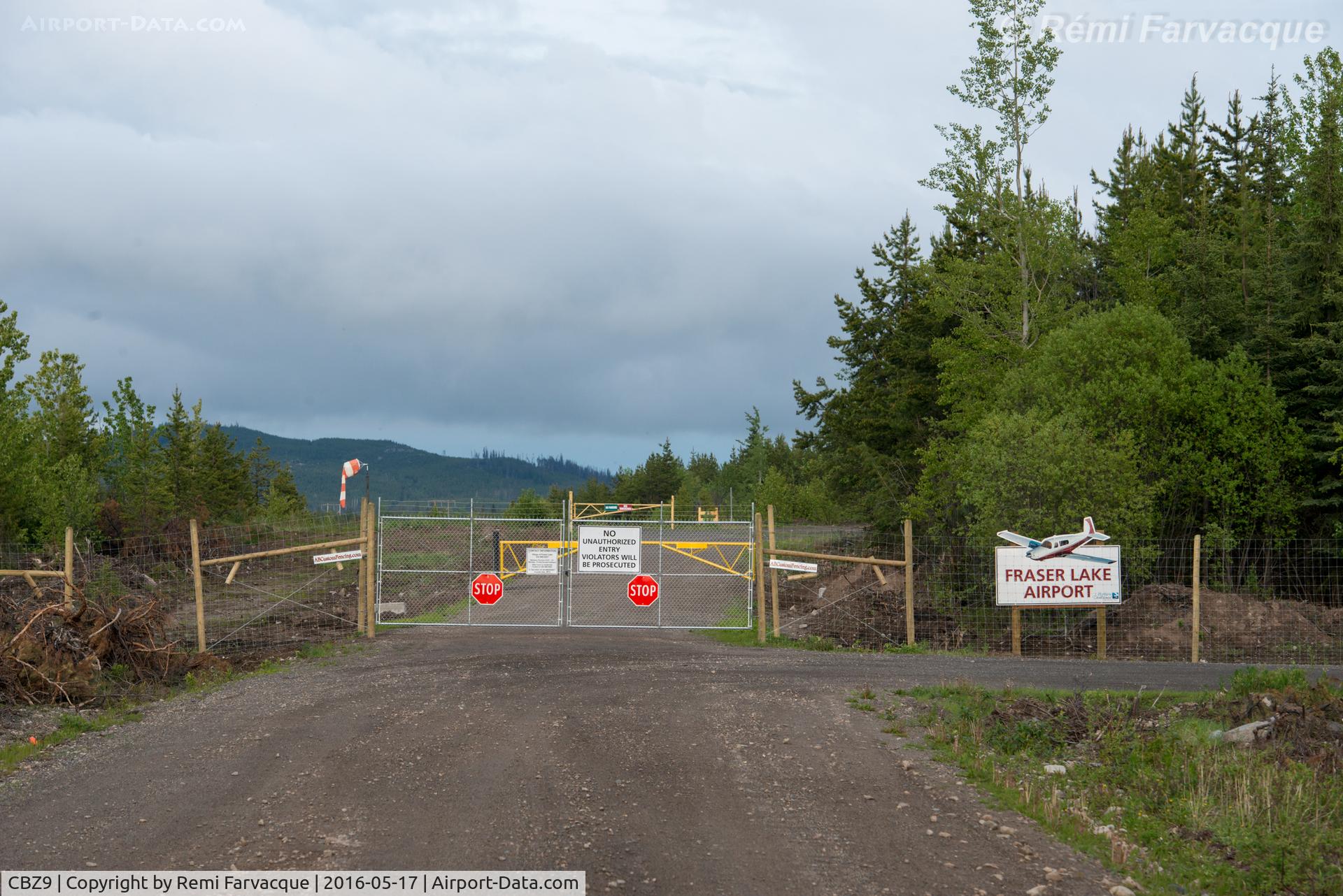 CBZ9 Airport - Fraser Lake airport - no easy access without trespassing. 