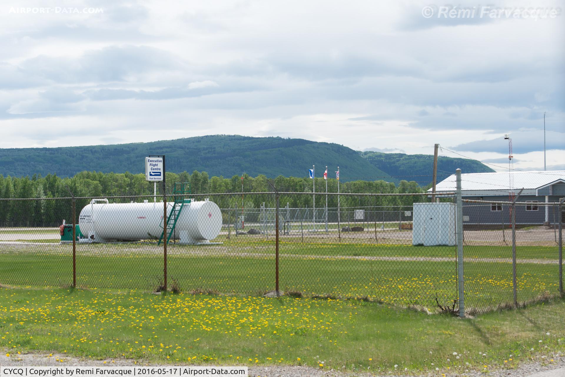 Chetwynd Airport, Chetwynd, British Columbia Canada (CYCQ) - View of west side of main terminal building.  