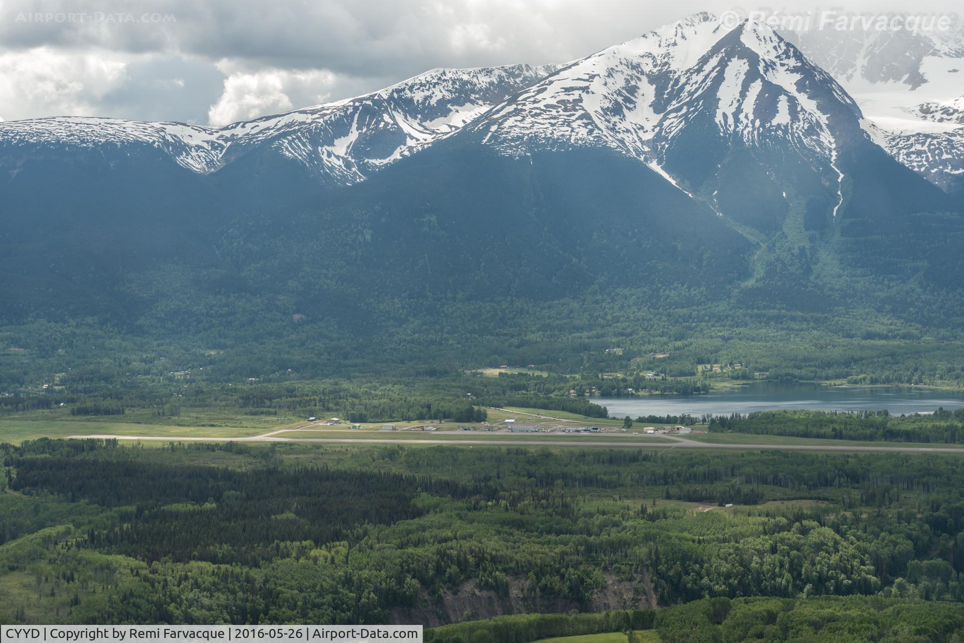 Smithers Airport, Smithers, British Columbia Canada (CYYD) - View from the north from helicopter.
