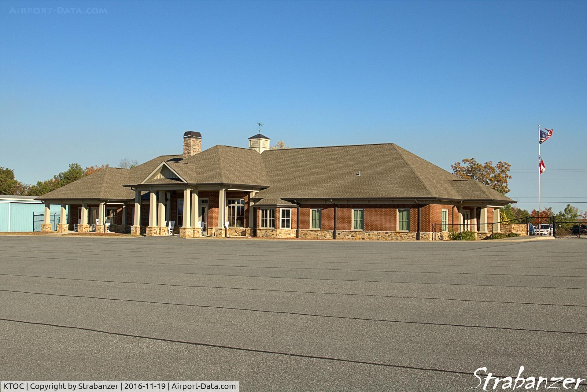 Toccoa Rg Letourneau Field Airport (TOC) - Terminal building viewed from the ramp