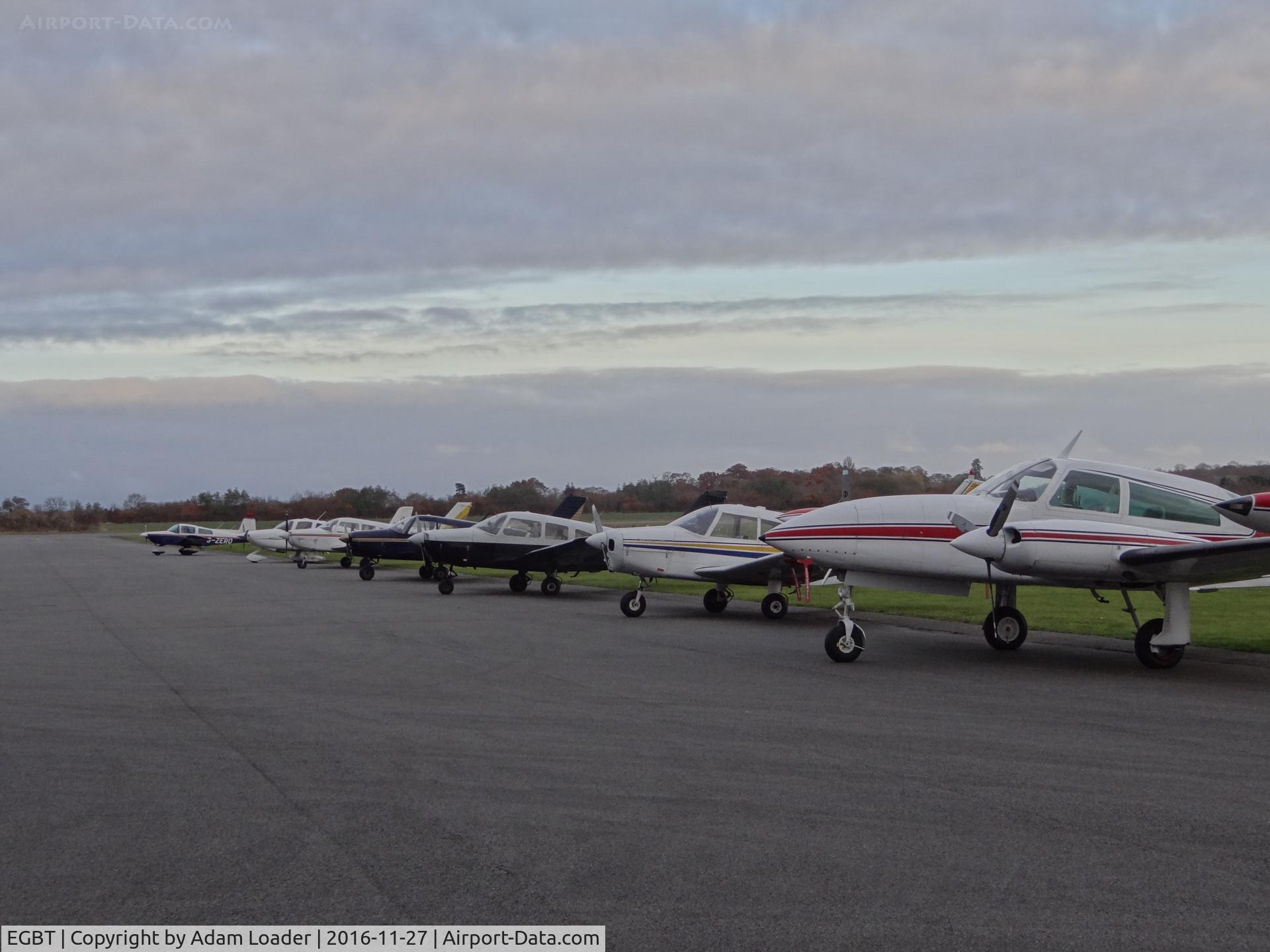 Turweston Aerodrome Airport, Turweston, England United Kingdom (EGBT) - The apron at Turweston
