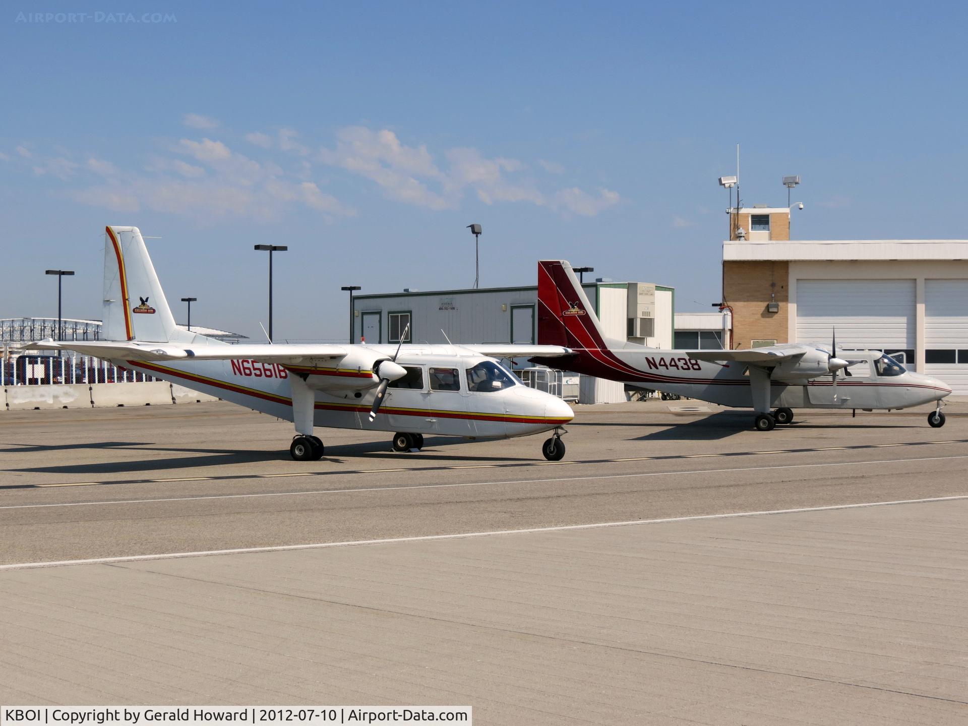 Boise Air Terminal/gowen Fld Airport (BOI) - Two Islanders awaiting passengers to the back country.