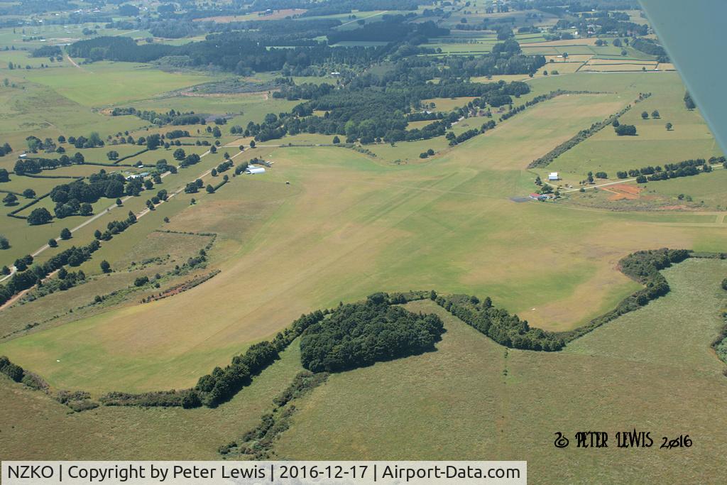 Kaikohe Aerodrome Airport, Kaikohe New Zealand (NZKO) - Large grass airport that sees very little use.

Photo taken from 1000' AGL on climbout from RW17