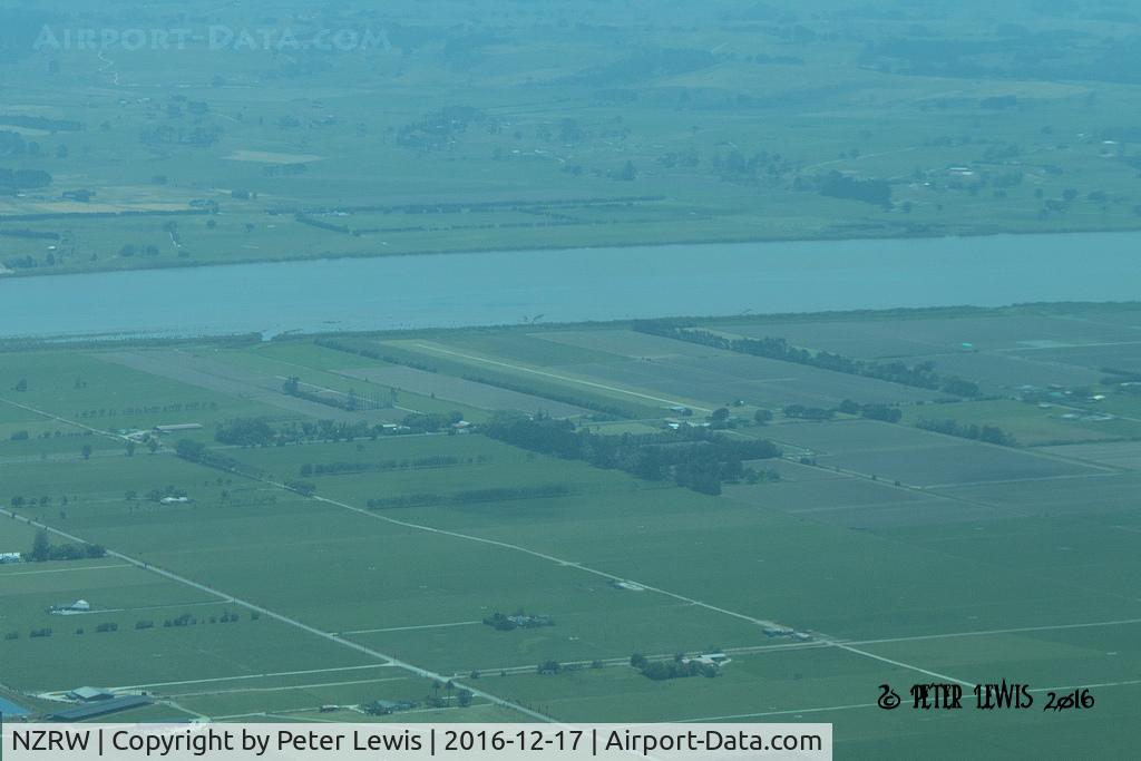 Ruawai Aerodrome Airport, Ruawai New Zealand (NZRW) - Photo taken from 2000' AMSL on a hazy day