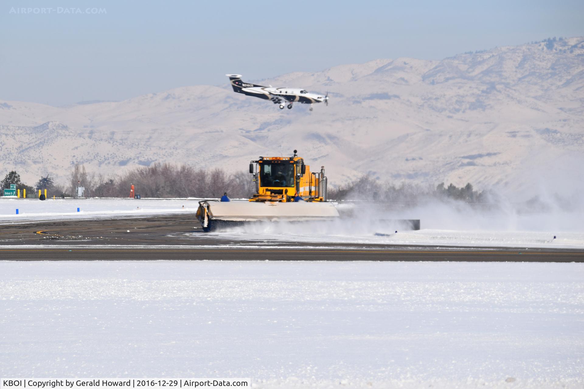 Boise Air Terminal/gowen Fld Airport (BOI) - Cleaning the taxiways.