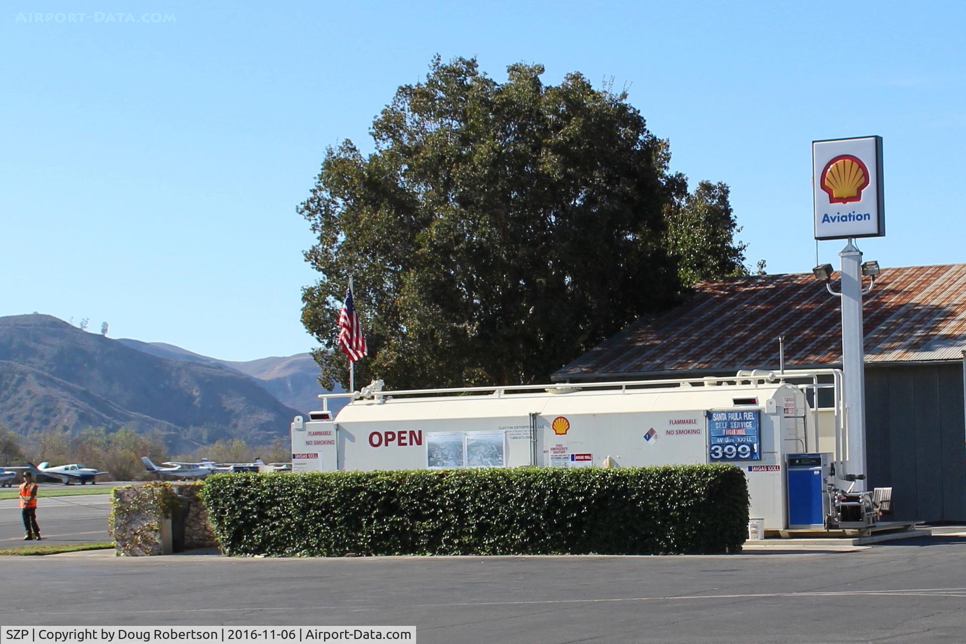 Santa Paula Airport (SZP) - Santa Paula Self-Service SHELL 100LL Fuel Dock, Location-center North, no price change-still lowest of Ventura county airports