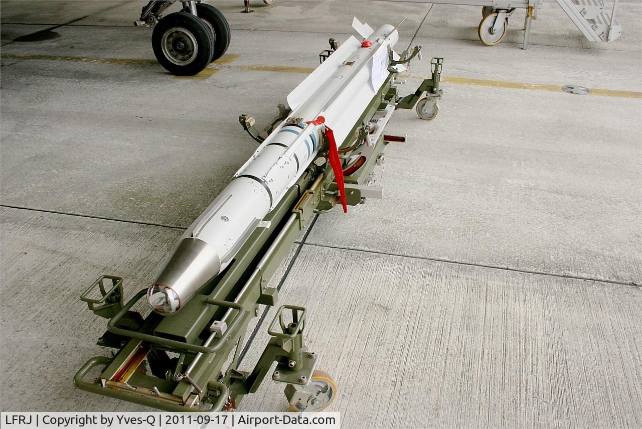 Landivisiau Airport, Landivisiau France (LFRJ) - MBDA MICA is an anti-air multi-target, all weather, fire-and-forget short and medium-range missile system, Exibited at Landivisiau naval Air Base (LFRJ)