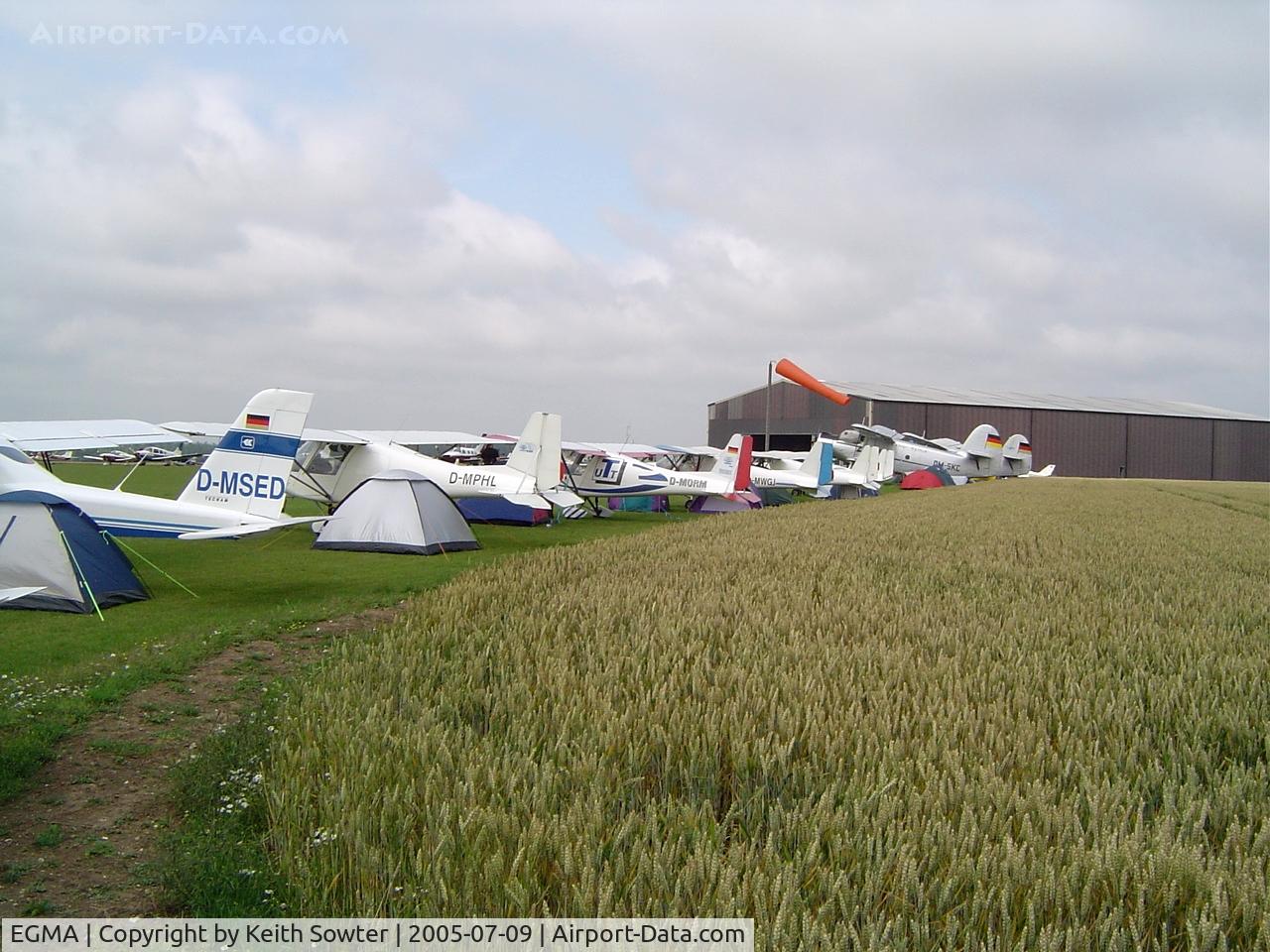 Fowlmere Airport, Cambridge, England United Kingdom (EGMA) - Line up of visitors