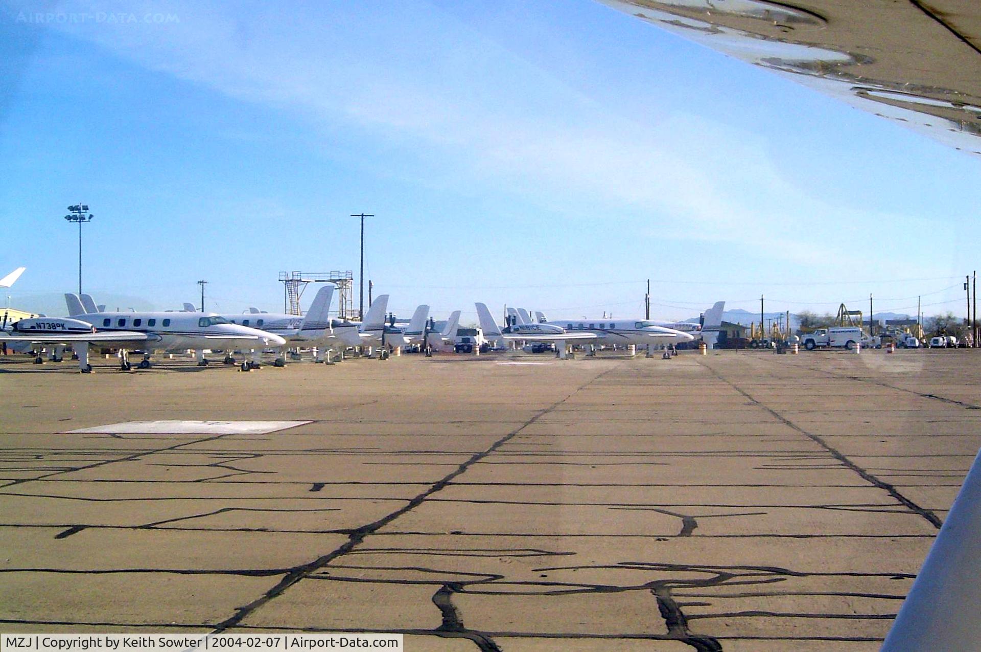 Pinal Airpark Airport (MZJ) - Image taken through perspex window of aircraft whilst overflying / taxying around 