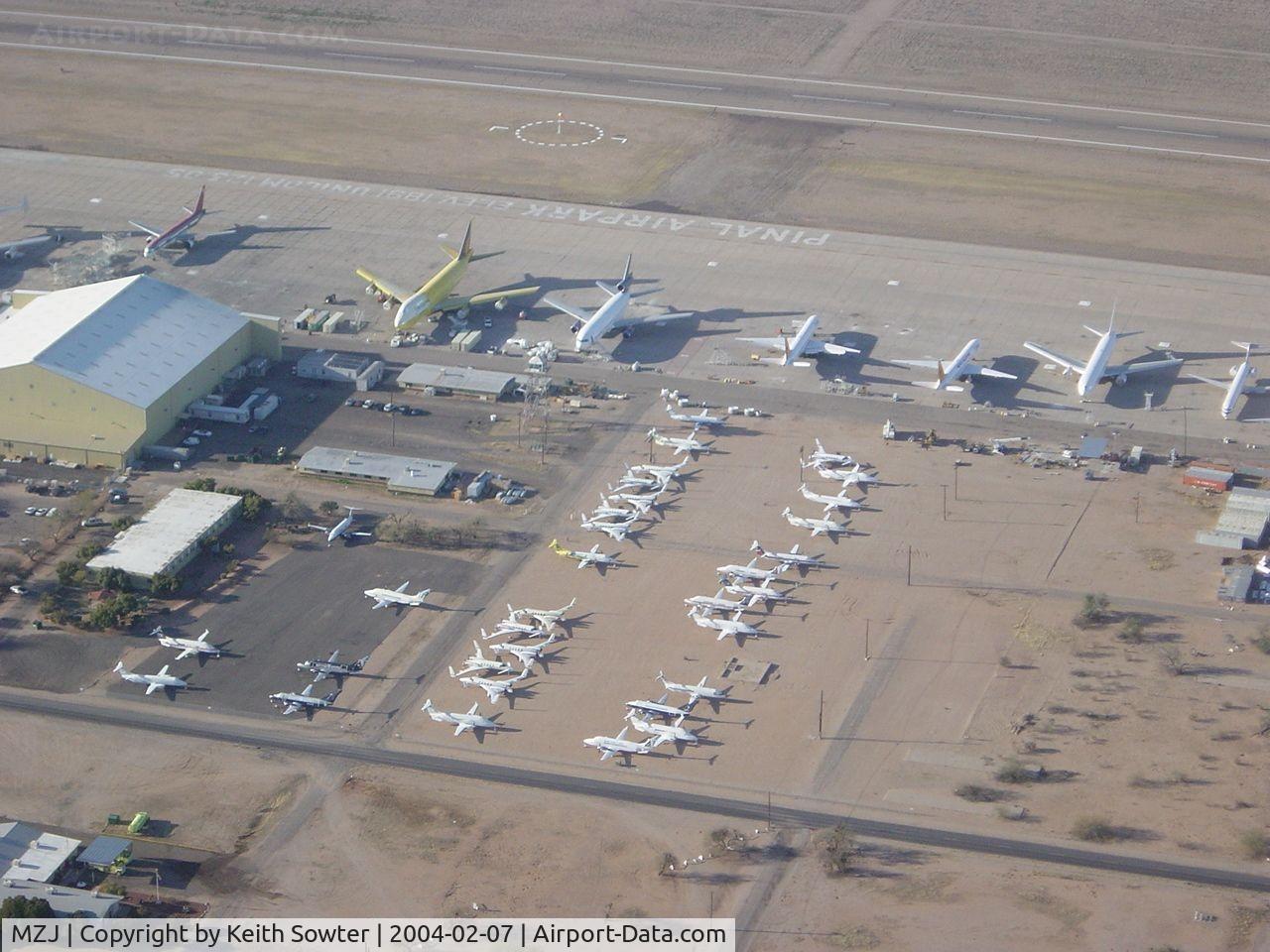 Pinal Airpark Airport (MZJ) - Image taken through perspex window of aircraft whilst overflying / taxying around 