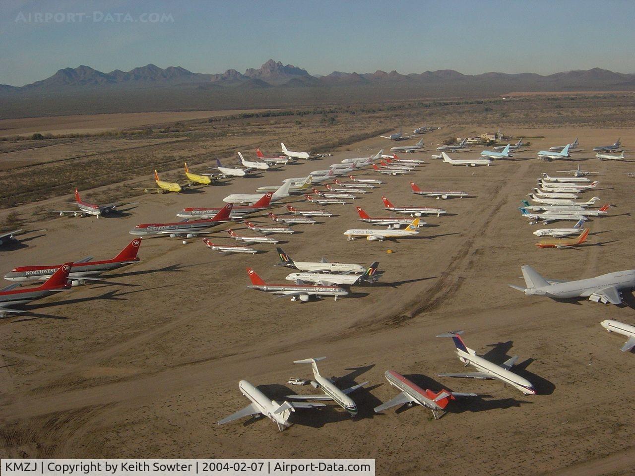 Pinal Airpark Airport (MZJ) - Image taken through perspex window of aircraft whilst overflying / taxying around 