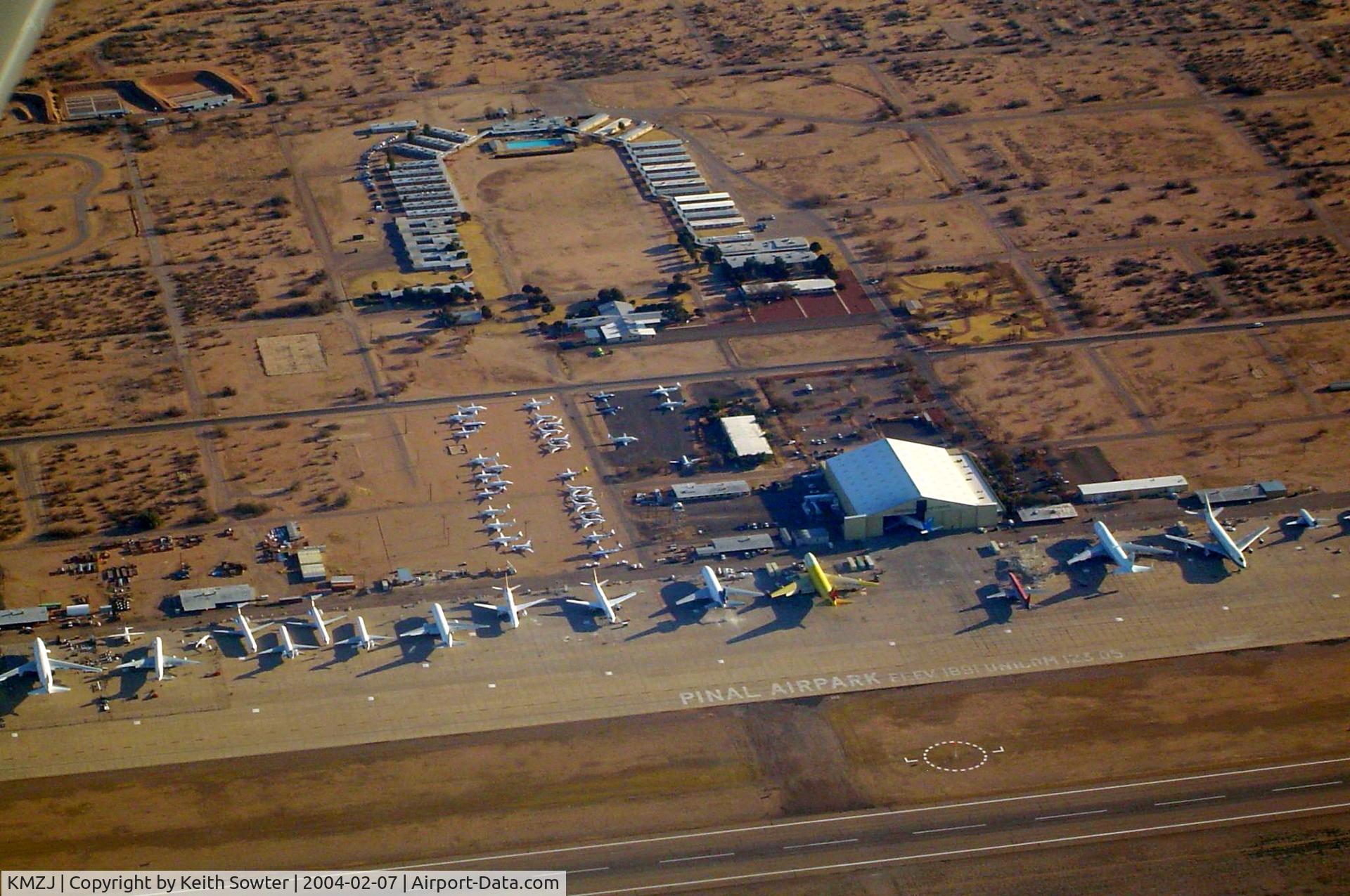 Pinal Airpark Airport (MZJ) - Image taken through perspex window of aircraft whilst overflying / taxying around 