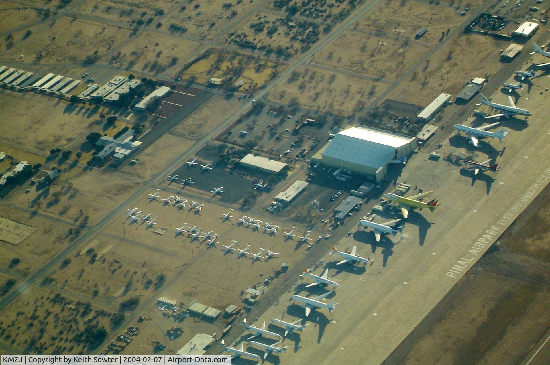 Pinal Airpark Airport (MZJ) - Image taken through perspex window of aircraft whilst overflying / taxying around 