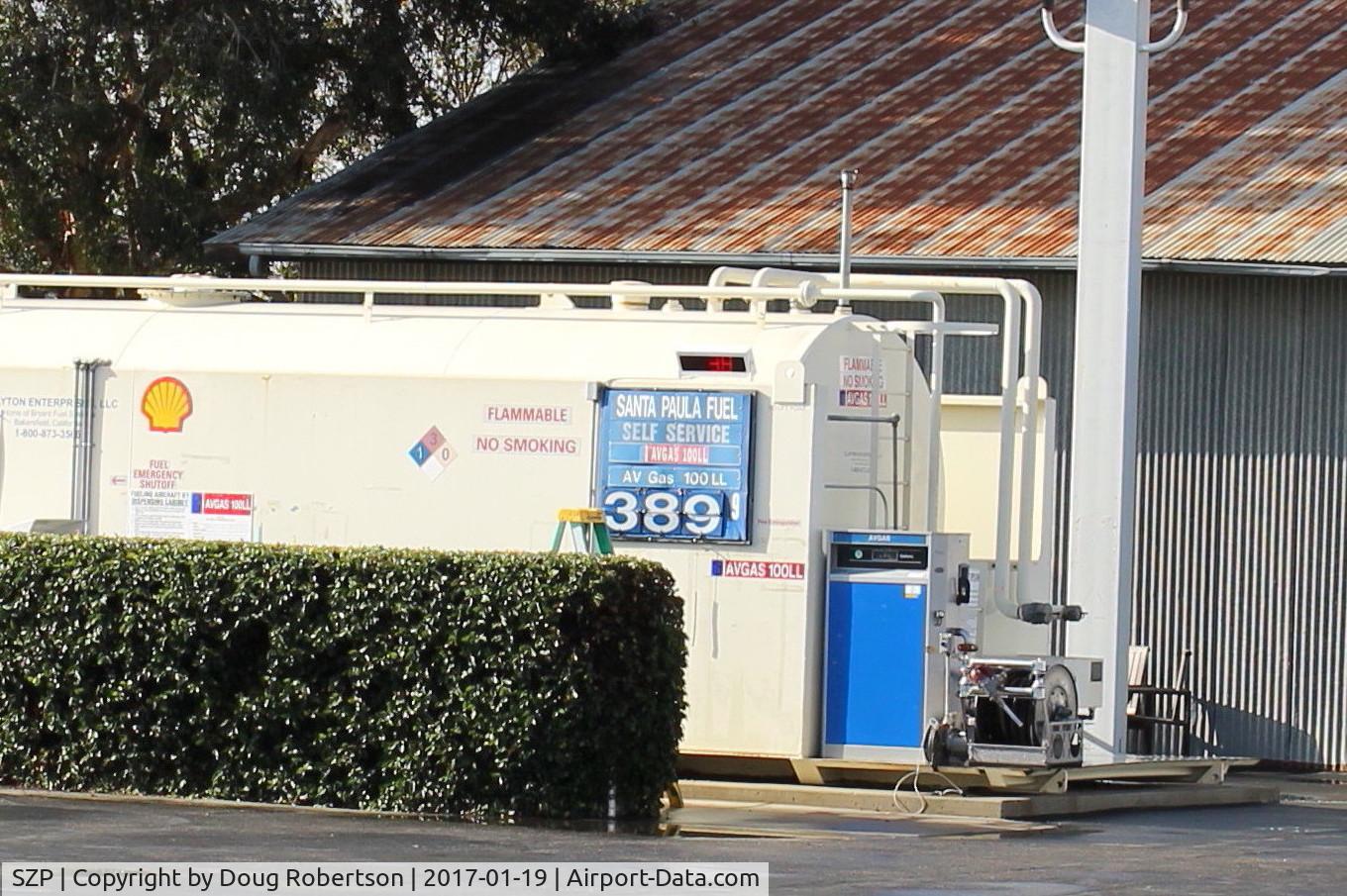 Santa Paula Airport (SZP) - Santa Paula Airport Self-Serve SHELL 100LL, Location: center North, price unchanged