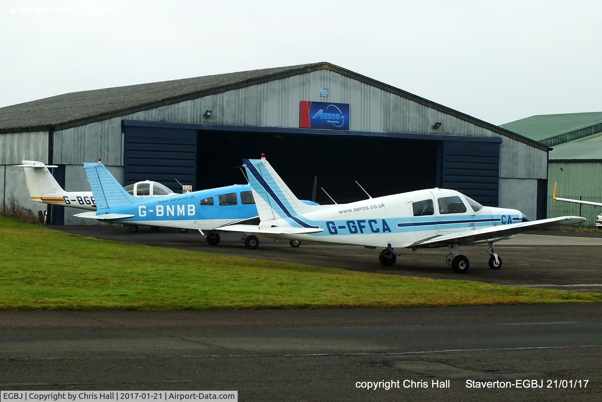 Gloucestershire Airport, Staverton, England United Kingdom (EGBJ) - outside the Aeros hangar at Staverton