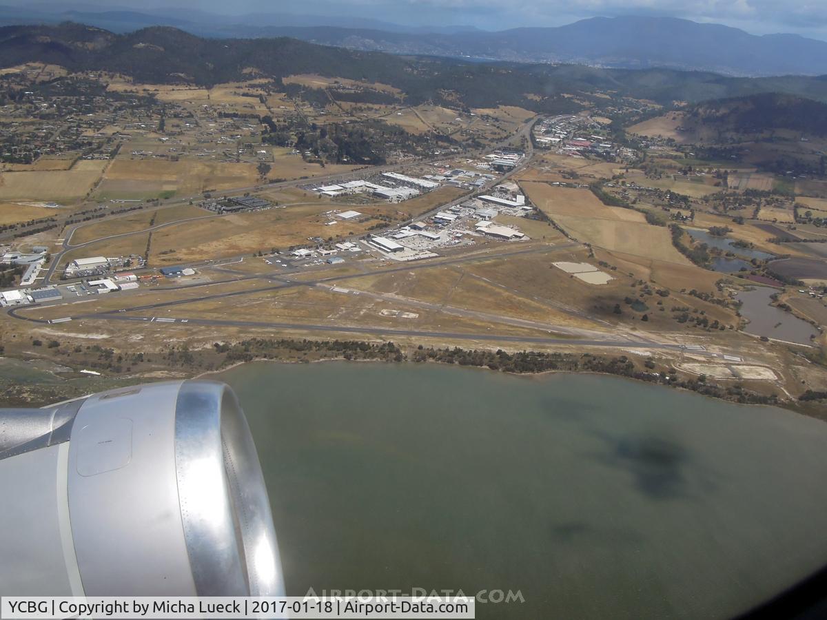 Cambridge Aerodrome Airport, Cambridge, Tasmania Australia (YCBG) - Cambridge Aerodrome is right next to Hobart Airport. Taken from JQ A321 (VH-VWT), HBA-SYD