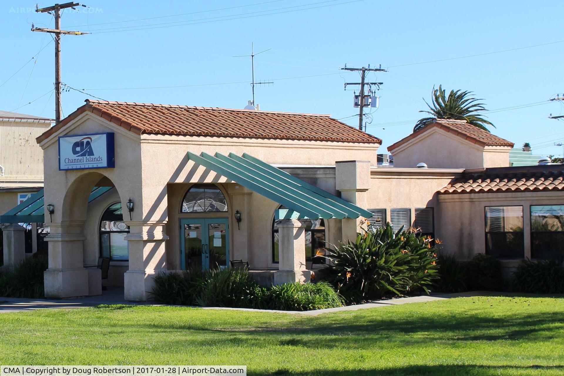 Camarillo Airport (CMA) - Channel Islands Aviation-Cessna Dealer FBO since 1976, Sales, service, fuel, flight training, islands excursions flights. Offices, training building.