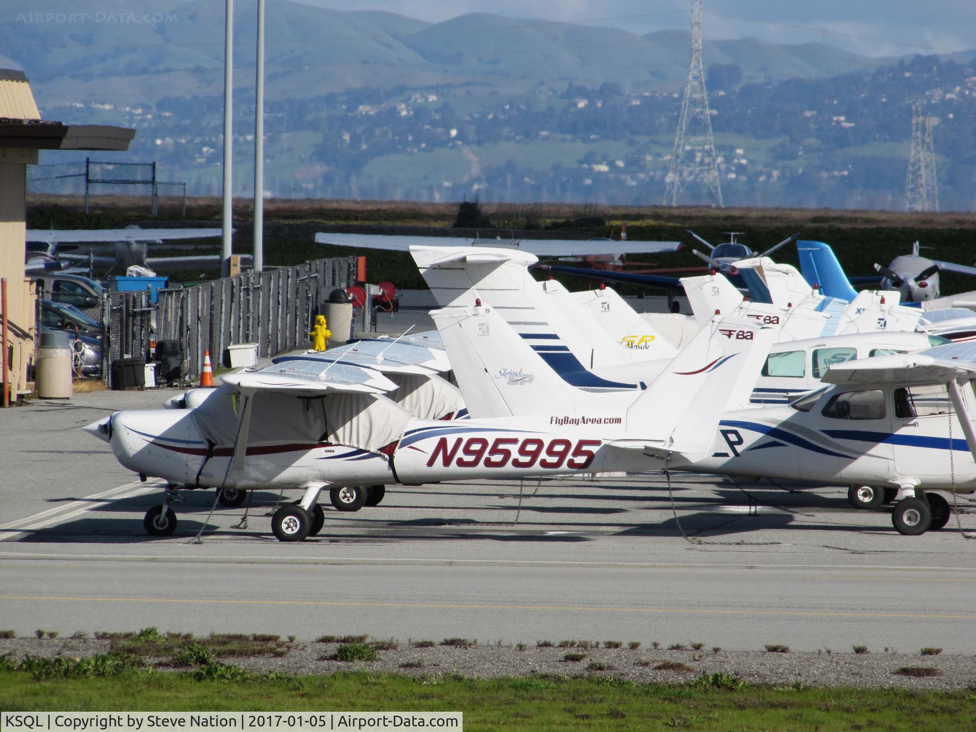 San Carlos Airport (SQL) - Locally-based GA aircraft parked by general aviation terminal @ San Carlos Airport, CA 