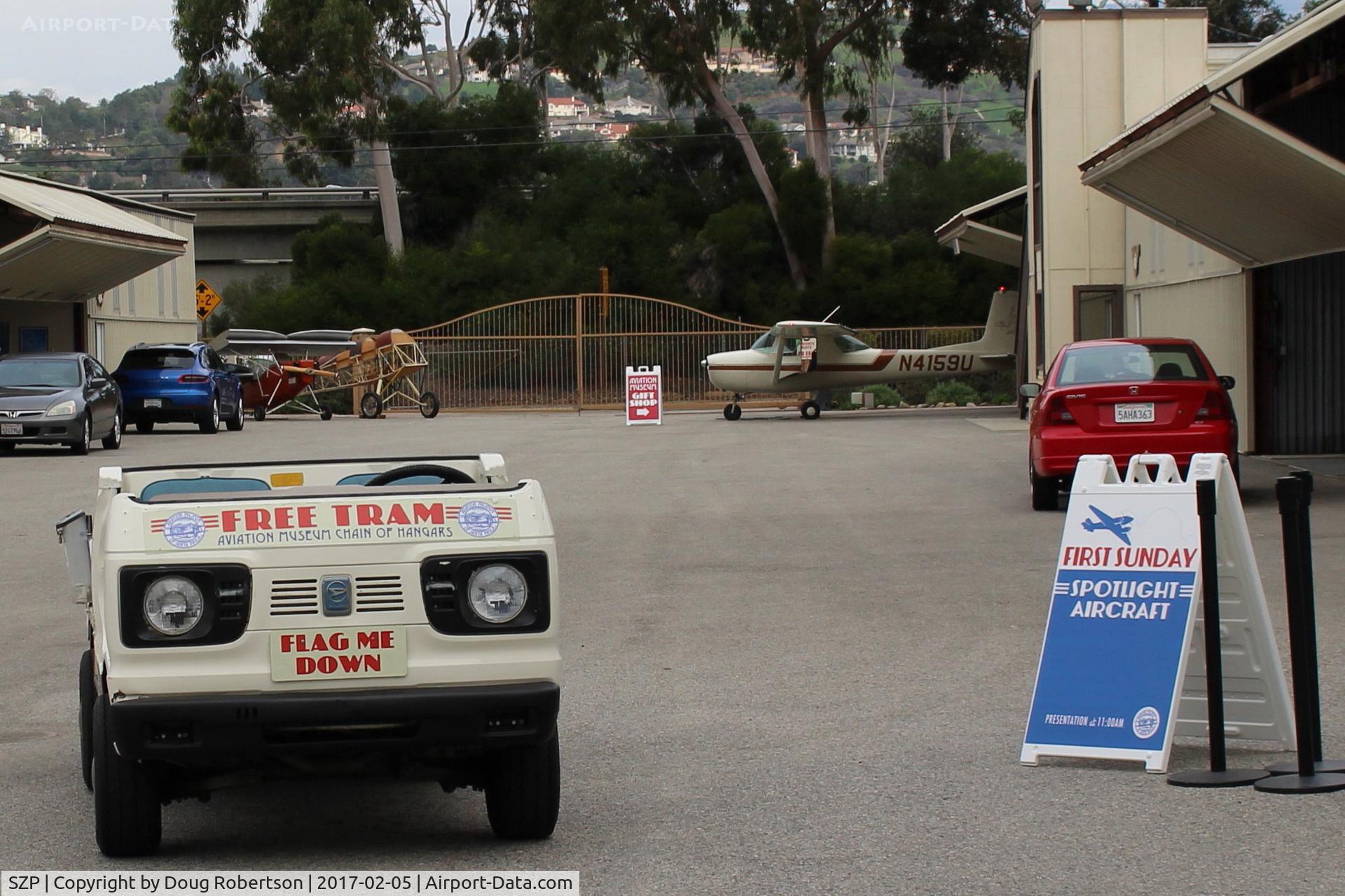 Santa Paula Airport (SZP) - Santa Paula Aviation Museum First Sundays Open House and museum hangar crawls-get your ride here or stroll among the open hangars. EAGLES TAXI. Rain cancels.