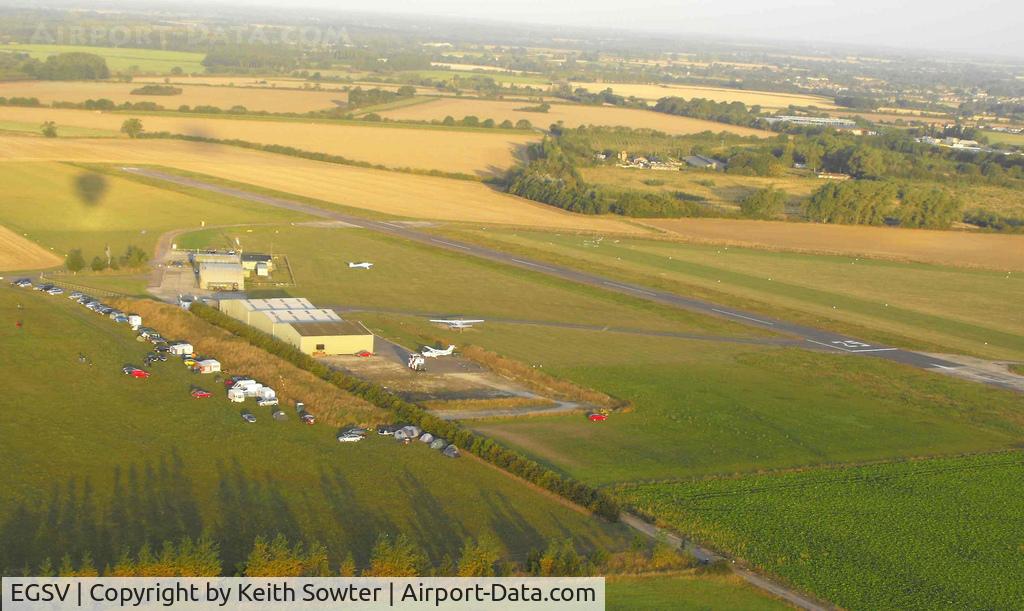 Old Buckenham Airport, Norwich, England United Kingdom (EGSV) - Looking north - taken from a hot air balloon