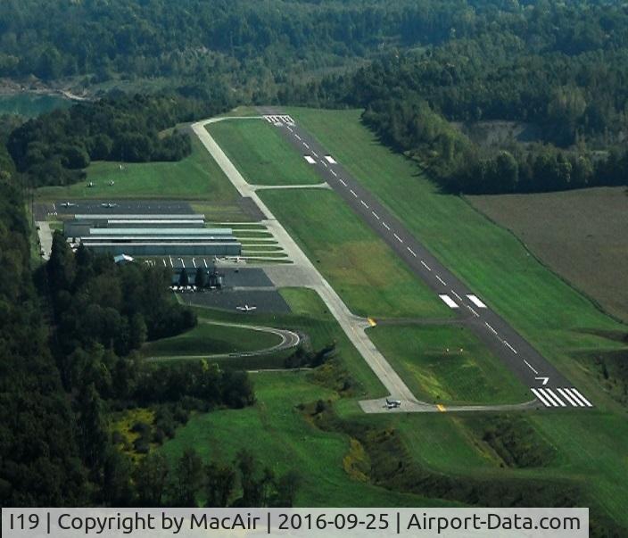 Greene County-lewis A. Jackson Regional Airport (I19) - Updated aerial with new ramp, 25 runup, and removal of taxiway C.