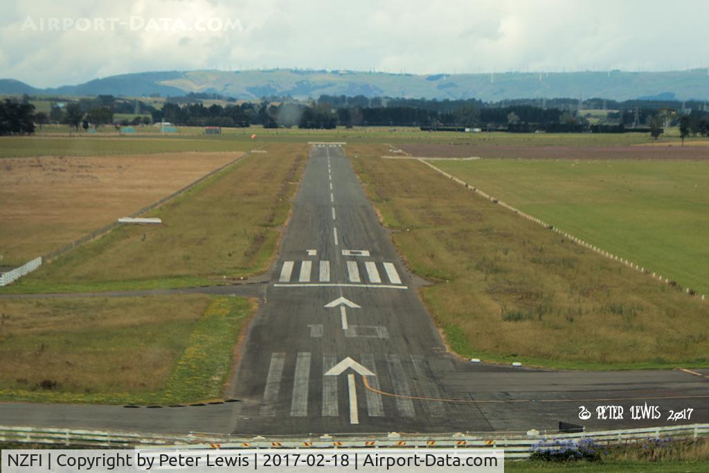 Feilding Aerodrome Airport, Feilding New Zealand (NZFI) - Just before touchdown, RW10