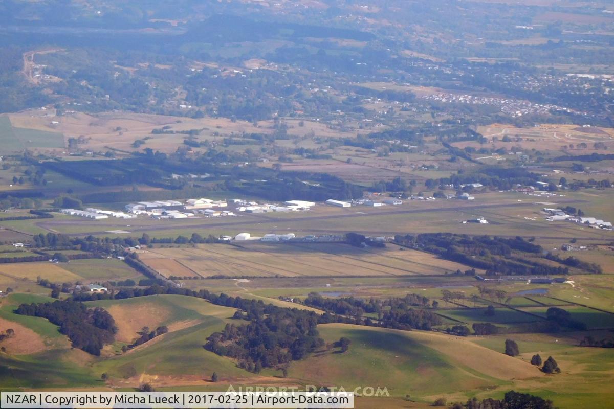Ardmore Airport, Auckland New Zealand (NZAR) - Taken from ZK-ZQB (SYD-AKL)