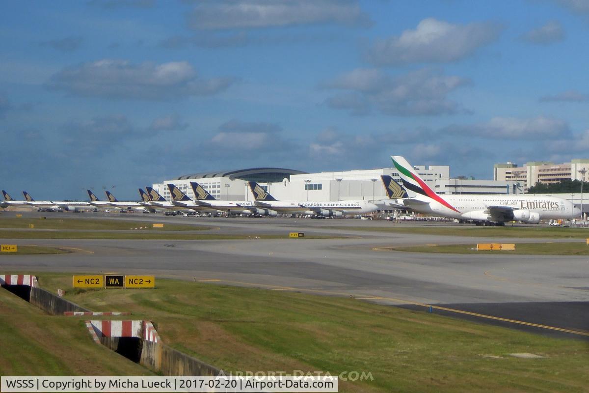 Singapore Changi Airport, Changi Singapore (WSSS) - Lots of SQ tails