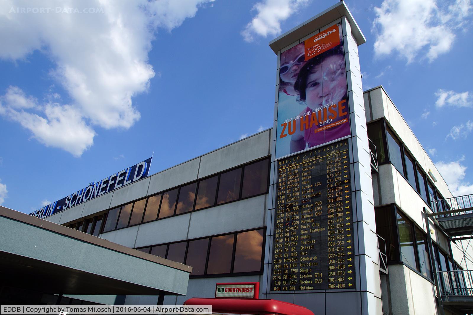 Berlin Brandenburg International Airport, Berlin Germany (EDDB) - Departures displayed outside terminal A