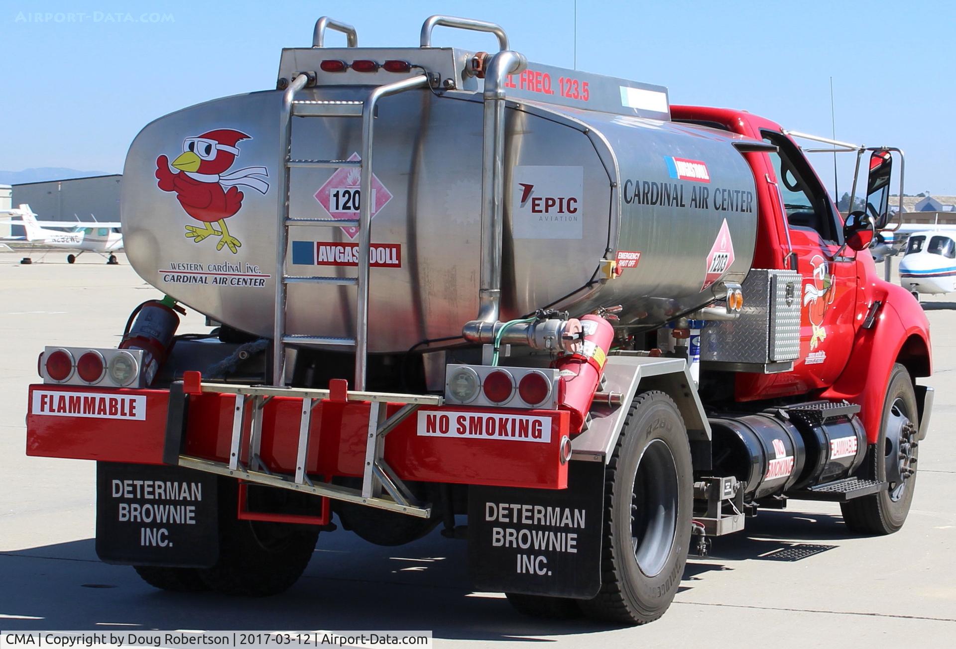 Camarillo Airport (CMA) - Cardinal Air Center Refueler-100LL. One of several fueling options at CMA, including Self-Serve near tower.