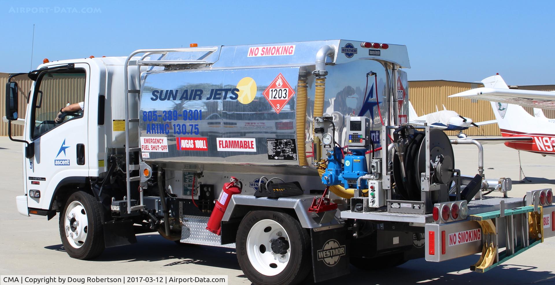 Camarillo Airport (CMA) - SUN AIR JETS 100LL Refueler, one of several options at CMA, including self-serve near the CMA Tower.