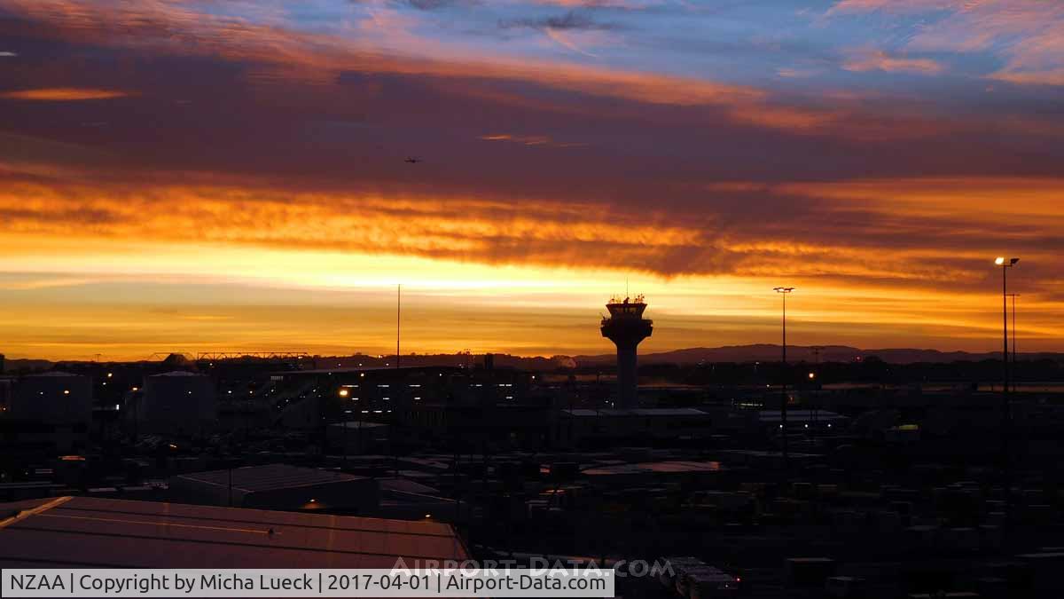 Auckland International Airport, Auckland New Zealand (NZAA) - This amazing sunrise is no April's fool day joke...