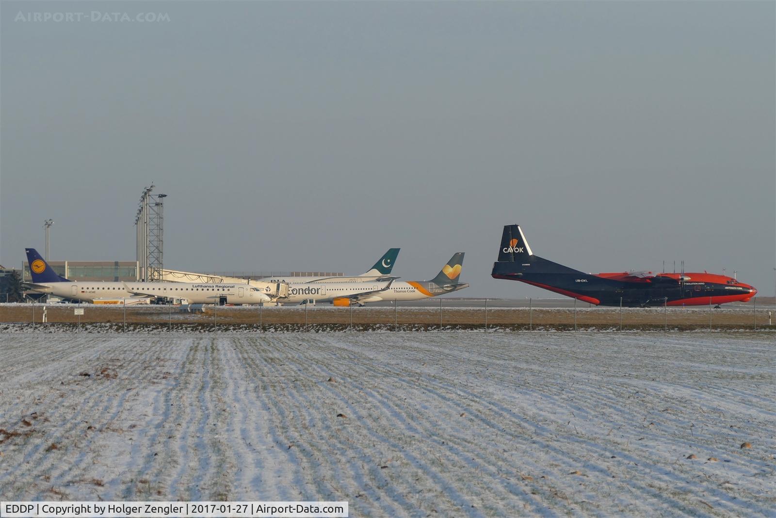 Leipzig/Halle Airport, Leipzig/Halle Germany (EDDP) - View to apron 1 west...