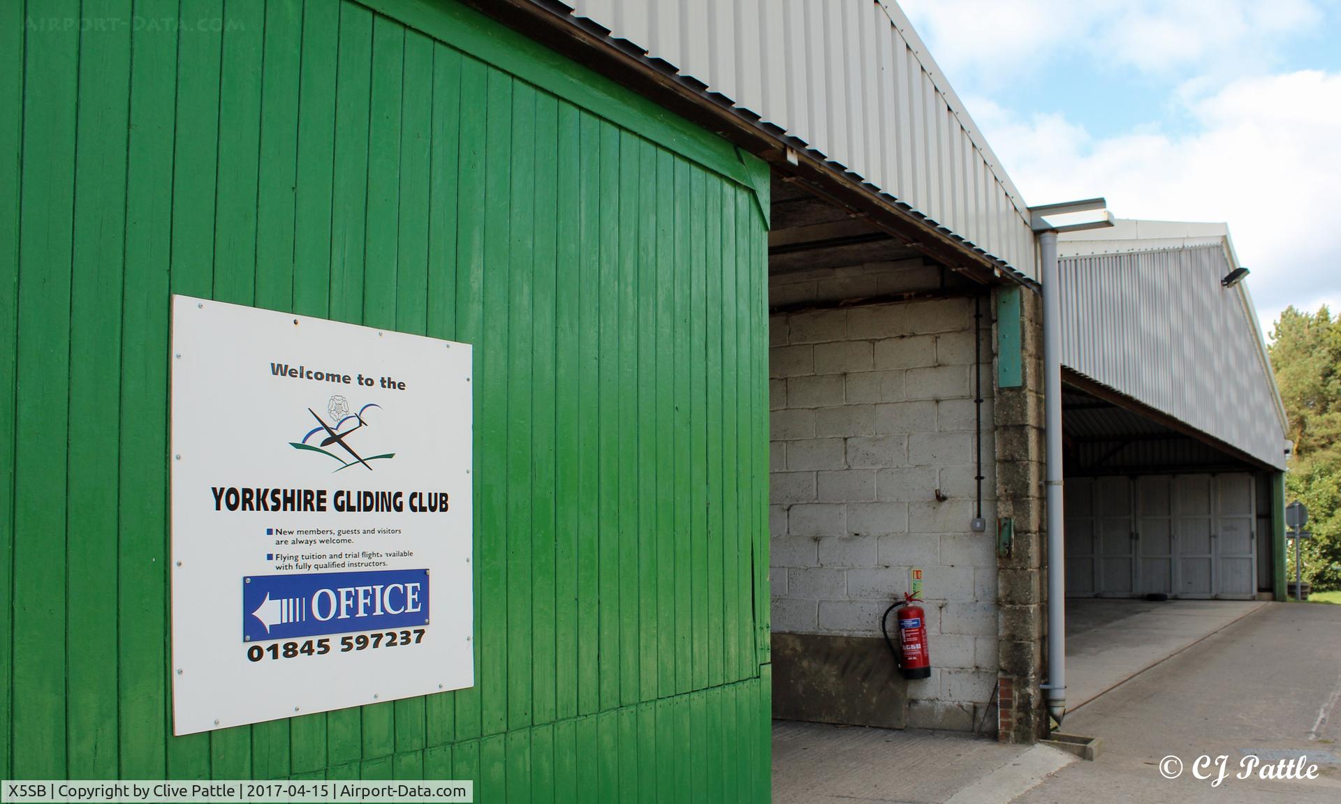 X5SB Airport - View of the Yorkshire Gliding Club hangars at X5SB Sutton Bank