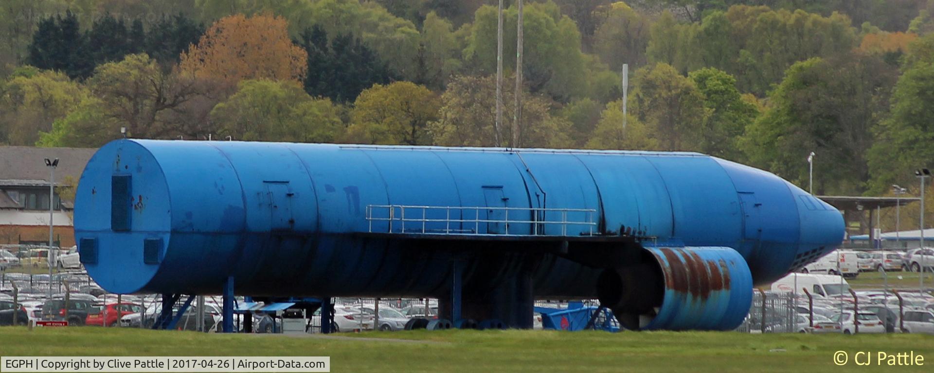 Edinburgh Airport, Edinburgh, Scotland United Kingdom (EGPH) - Fire training rig at Edinburgh Airport EGPH