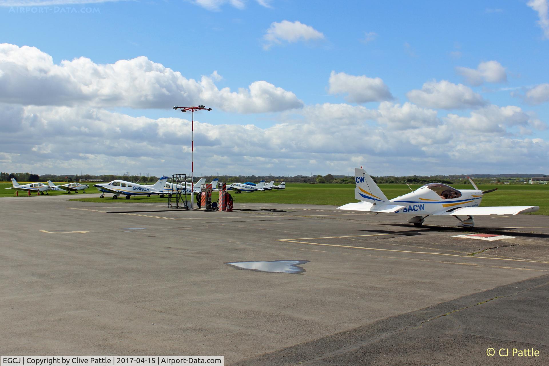 Sherburn-in-Elmet Airfield Airport, Sherburn-in-Elmet, England United Kingdom (EGCJ) - Apron view at the GA airfield at Sherburn-in-Elmett EGCJ