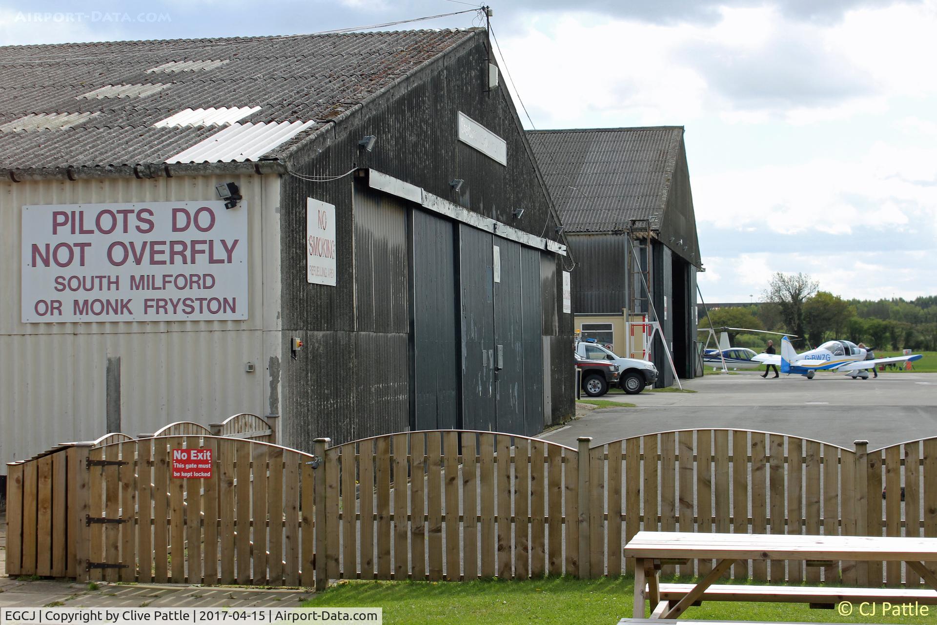 Sherburn-in-Elmet Airfield Airport, Sherburn-in-Elmet, England United Kingdom (EGCJ) - Hangarage at EGCJ