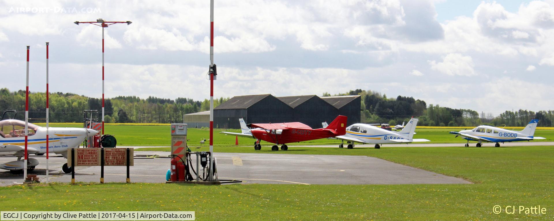 Sherburn-in-Elmet Airfield Airport, Sherburn-in-Elmet, England United Kingdom (EGCJ) - Airside view at EGCJ
